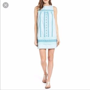EUC VINEYARD VINES EMBROIDERED SHIFT DRESS 2 MINT